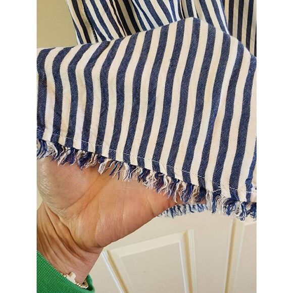 Tommy Bahama nautical striped tassel tie raw edge dress size small - Picture 6 of 6